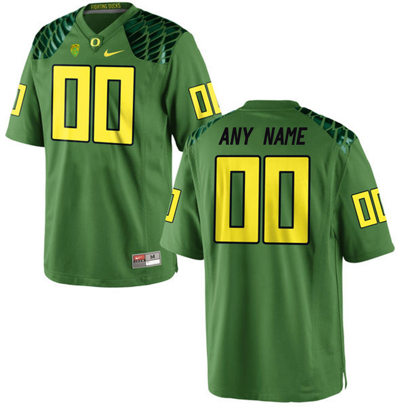 Men Oregon Duck Customized College Football Limited Jersey  Apple Green->customized ncaa jersey->Custom Jersey
